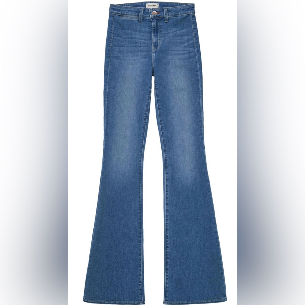 L'AGENCE Blue Flare Wide Leg Jeans. Sz 27.